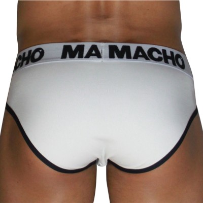 MACHO - MCH006 SLIP CLÁSSICO BRANCO + PRETO S - D-245762 - Dona Pimenta