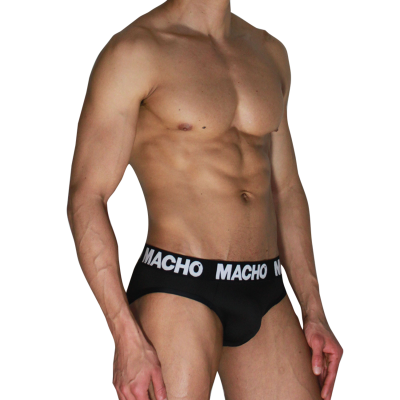MACHO - MCH007 SLIP CLÁSSICO PRETO + PRETO S - D-245766 - Dona Pimenta