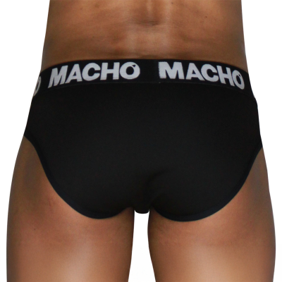 MACHO - MCH007 SLIP CLÁSSICO PRETO + PRETO S - D-245766 - Dona Pimenta