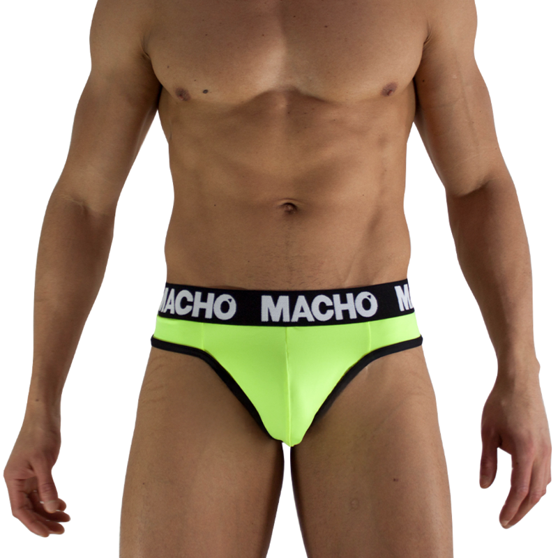 MACHO - MTG001 CALCINHA FIO DENTAL AMARELA FLUORESCENTE TAMANHO S - D-245815 - Dona Pimenta