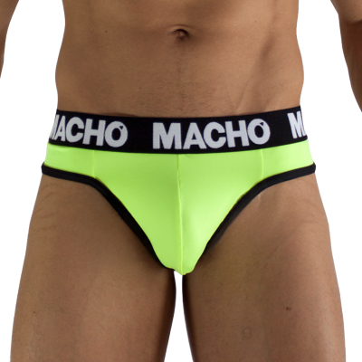 MACHO - MTG001 CALCINHA FIO DENTAL AMARELA FLUORESCENTE TAMANHO S - D-245815 - Dona Pimenta
