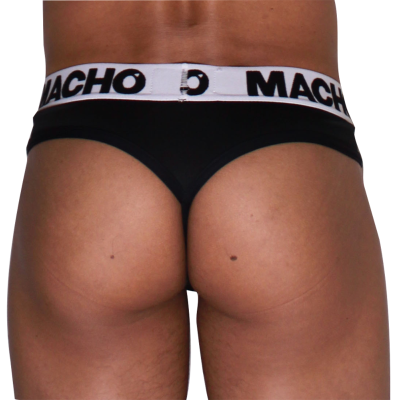 MACHO - MTG002 PRETO/CALÇA TANGAL PRETA S - D-245819 - Dona Pimenta