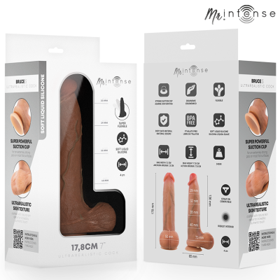 MR INTENSE - BRUCE PÊNIS ULTRA-REALISTA COM TESTÍCULOS 17,8 CM -Ø- 4 CM - D-245155 - Dona Pimenta
