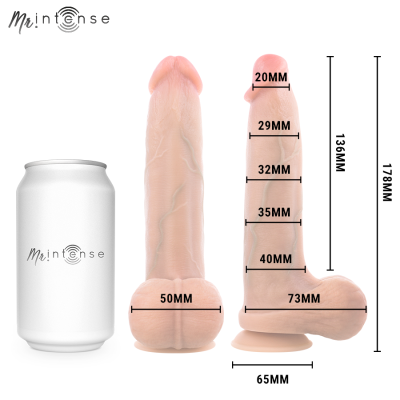 MR INTENSE - BRUCE PÊNIS ULTRA-REALISTA COM TESTÍCULOS 17,8 CM -Ø- 4 CM - D-245155 - Dona Pimenta
