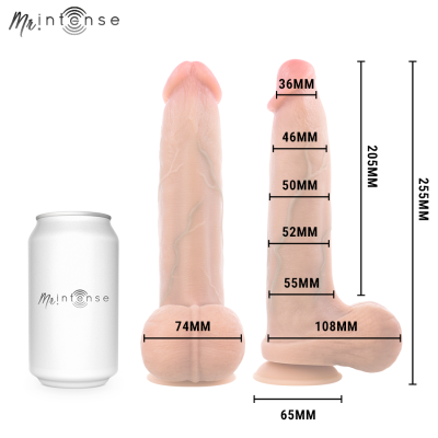 MR INTENSE - BRUCE XL PÊNIS ULTRA-REALISTA COM TESTÍCULOS 25,5 CM -Ø- 5,5 CM - D-245158 - Dona Pimenta