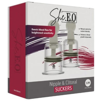 SHE.E.O - VENTOSA PARA MAMILO E CLITÓRIS S/M - D-246232 - Dona Pimenta