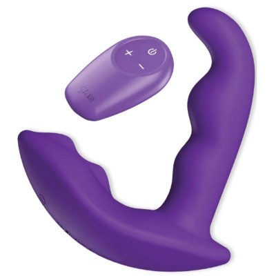 SHE.E.O - ESTIMULADOR ANAL VIBRATÓRIO ROTATIVO COM CONTROLE REMOTO - ROXO - D-246241 - Dona Pimenta
