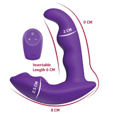 SHE.E.O - ESTIMULADOR ANAL VIBRATÓRIO ROTATIVO COM CONTROLE REMOTO - ROXO - D-246241 - Dona Pimenta