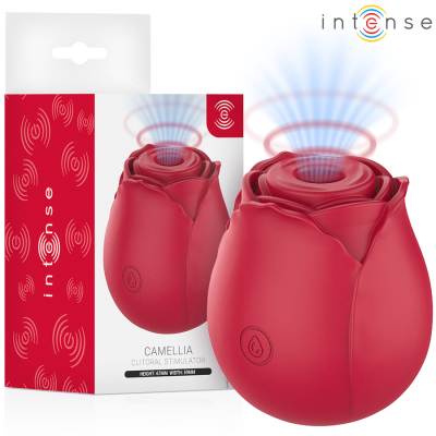 INTENSE - CAMELLIA SUCÇÃO CLITORIAL ROSE BY WAVES BORDEAUX - D-245651 - Dona Pimenta