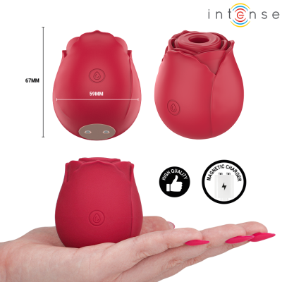 INTENSE - CAMELLIA SUCÇÃO CLITORIAL ROSE BY WAVES BORDEAUX - D-245651 - Dona Pimenta