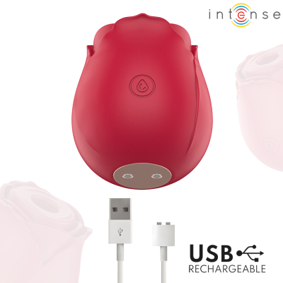 INTENSE - CAMELLIA SUCÇÃO CLITORIAL ROSE BY WAVES BORDEAUX - D-245651 - Dona Pimenta