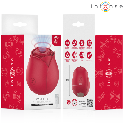 INTENSE - CAMELLIA SUCÇÃO CLITORIAL ROSE BY WAVES BORDEAUX - D-245651 - Dona Pimenta
