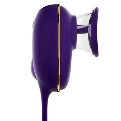 SHE.E.O - APARELHO DE SUCÇÃO CLITORIANA COM EFEITO DE LAMBIDA E ESTIMULADOR ANAL ROXO - D-246245 - Dona Pimenta