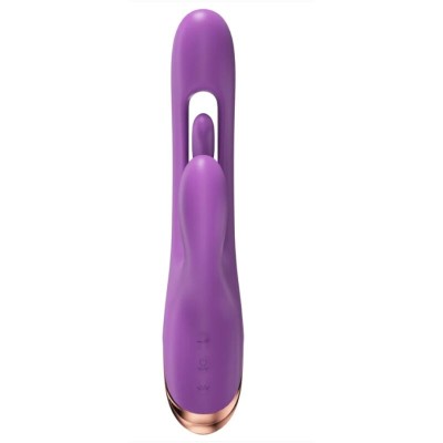SHE.E.O - VIBRADOR RABBIT PARA PONTO G COM MOVIMENTO DIGITAL ROXO - D-246246 - Dona Pimenta