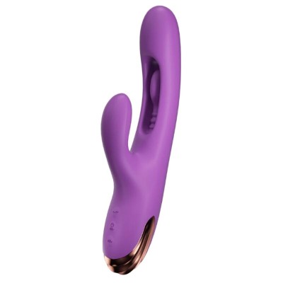 SHE.E.O - VIBRADOR RABBIT PARA PONTO G COM MOVIMENTO DIGITAL ROXO - D-246246 - Dona Pimenta