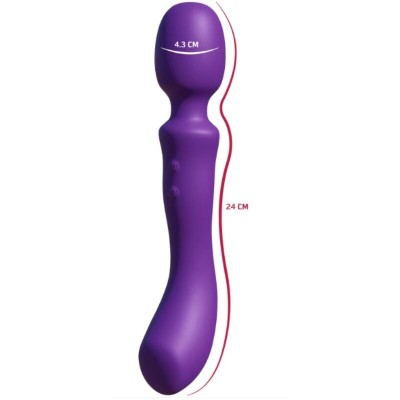 SHE.E.O - VARINHA MASSAGEADORA VIBRATÓRIA DE DUAS PONTAS ROXA - D-246240 - Dona Pimenta