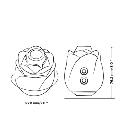ROMP - ROSE 2.0 APARELHO DE SUCÇÃO CLITORIAL EM FORMATO DE ROSA - D-246266 - Dona Pimenta