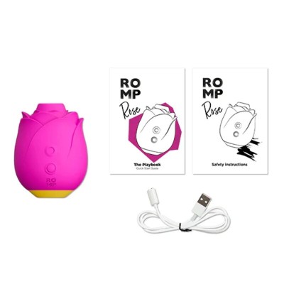 ROMP - ROSE 2.0 APARELHO DE SUCÇÃO CLITORIAL EM FORMATO DE ROSA - D-246266 - Dona Pimenta