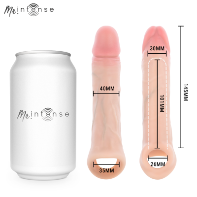 MR INTENSE - ARNOLD CAPA VIBRATÓRIA ULTRA-REALISTA PARA PÊNIS M 14,5 CM -Ø- 4 CM - D-245170 - Dona Pimenta