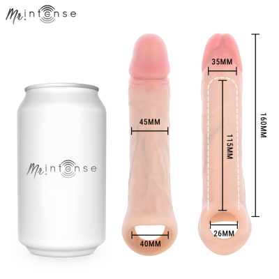 MR INTENSE - ARNOLD L CAPA PENIANA VIBRATÓRIA ULTRA-REALISTA COM CONTROLE REMOTO 16 CM -Ø- 4,5 CM - D-245171 - Dona Pimenta