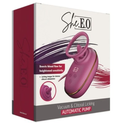 SHE.E.O - BOMBA AUTOMÁTICA DE ESTIMULAÇÃO CLITÓRICA COM EFEITO DE LAMBIDA (ROXA) - D-246244 - Dona Pimenta