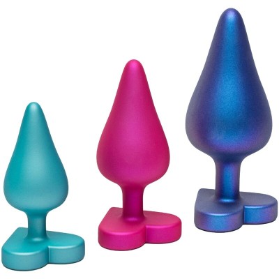 ROMP - KIT DE TREINAMENTO ANAL LUSTER P/M/G COM BASE EM FORMATO DE CORAÇÃO - D-246349 - Dona Pimenta