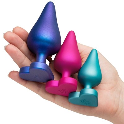 ROMP - KIT DE TREINAMENTO ANAL LUSTER P/M/G COM BASE EM FORMATO DE CORAÇÃO - D-246349 - Dona Pimenta