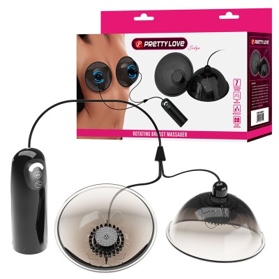 PRETTY LOVE - ESTIMULADOR DE SUCÇÃO DE MAMILO ROTATIVO PRETO - D-245986 - Dona Pimenta
