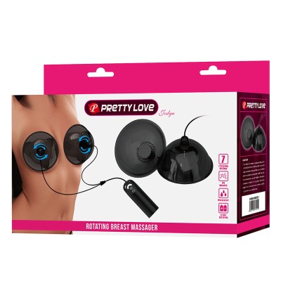 PRETTY LOVE - ESTIMULADOR DE SUCÇÃO DE MAMILO ROTATIVO PRETO - D-245986 - Dona Pimenta