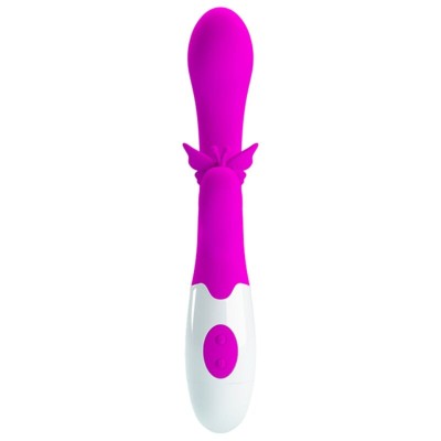 PRETTY LOVE - BUTTERFLY KISS VIBRADOR COELHO COM 30 FUNÇÕES ROXO - D-245997 - Dona Pimenta