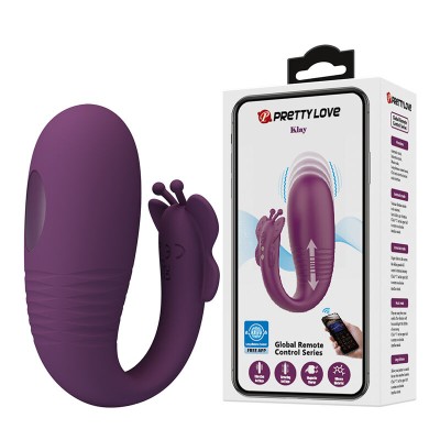 PRETTY LOVE - VIBRADOR DE OVO COM ACIONAMENTO POR APLICATIVO KLAY ROXO - D-245998 - Dona Pimenta