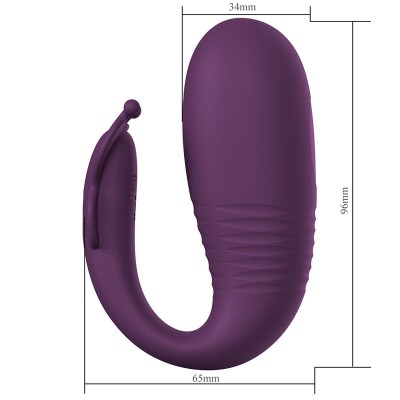 PRETTY LOVE - VIBRADOR DE OVO COM ACIONAMENTO POR APLICATIVO KLAY ROXO - D-245998 - Dona Pimenta