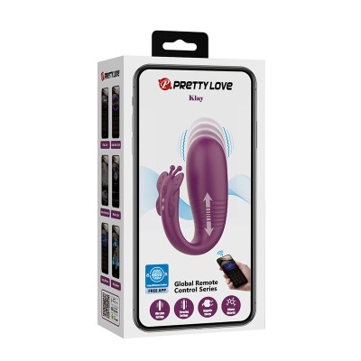 PRETTY LOVE - VIBRADOR DE OVO COM ACIONAMENTO POR APLICATIVO KLAY ROXO - D-245998 - Dona Pimenta