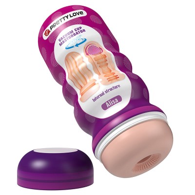 PRETTY LOVE - MASTURBADOR VAGINAL COM VENTOSA E TEXTURAS INTERNAS - D-245946 - Dona Pimenta