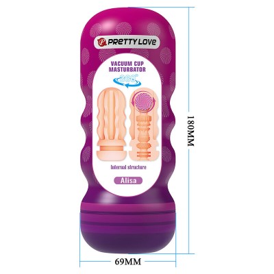 PRETTY LOVE - MASTURBADOR VAGINAL COM VENTOSA E TEXTURAS INTERNAS - D-245946 - Dona Pimenta