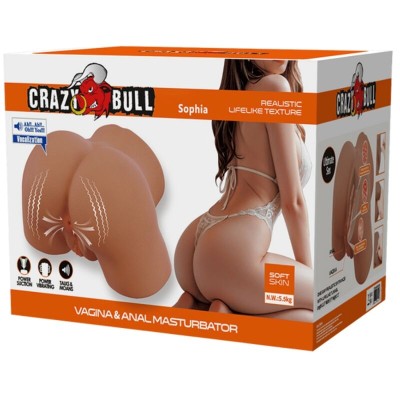 CRAZY BULL - GERIANN VIBRADOR DE BULL FEMININO REALISTA E SUCÇÃO COM SOM 5,5 KG - D-243857 - Dona Pimenta