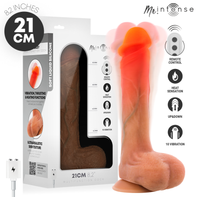 MR INTENSE - BRADLEY VIBRADOR DILDO COM EFEITO DE CALOR E CONTROLE REMOTO 21 CM -Ø- 4,2 CM - D-245165 - Dona Pimenta