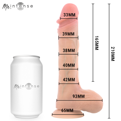 MR INTENSE - BRADLEY VIBRADOR DILDO COM EFEITO DE CALOR E CONTROLE REMOTO 21 CM -Ø- 4,2 CM - D-245165 - Dona Pimenta