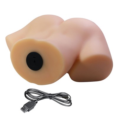 CRAZY BULL - VIVIAN MASTURBADOR VIBRATÓRIO DUPLO VAGINAL E ANAL FLESH - D-245979 - Dona Pimenta