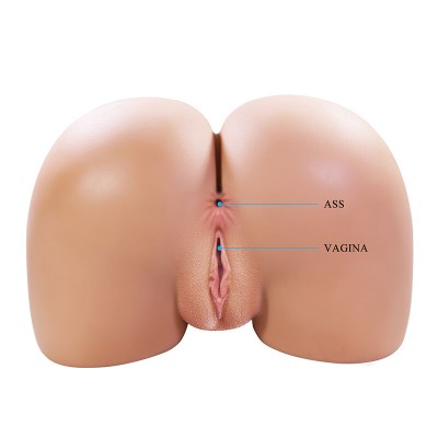 CRAZY BULL - JULIA XXL MASTURBADOR VIBRATÓRIO DUPLO VAGINAL E ANAL FLESH - D-245981 - Dona Pimenta