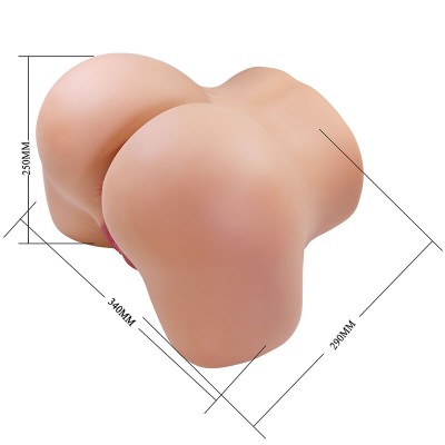 CRAZY BULL - JULIA XXL MASTURBADOR VIBRATÓRIO DUPLO VAGINAL E ANAL FLESH - D-245981 - Dona Pimenta