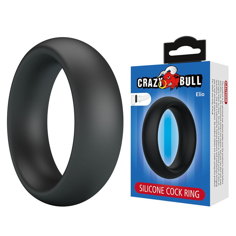 CRAZY BULL - ELIO ANEL PENIANO DE SILICONE PRETO - D-245989 - Dona Pimenta