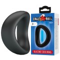 CRAZY BULL - ANEL PENIANO ERGONÔMICO DE SILICONE VALEN PRETO - D-245990 - Dona Pimenta