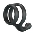 CRAZY BULL - ANEL DUPLO PARA PÊNIS E TESTÍCULOS YANCY PRETO - D-245991 - Dona Pimenta