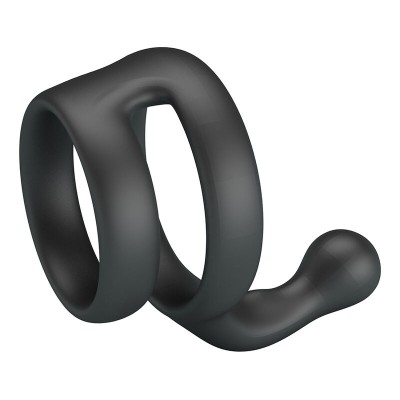 CRAZY BULL - ANEL DUPLO PARA PÊNIS E TESTÍCULOS YANCY PRETO - D-245991 - Dona Pimenta