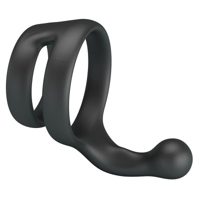 CRAZY BULL - ANEL DUPLO PARA PÊNIS E TESTÍCULOS YANCY PRETO - D-245991 - Dona Pimenta