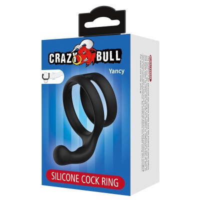 CRAZY BULL - ANEL DUPLO PARA PÊNIS E TESTÍCULOS YANCY PRETO - D-245991 - Dona Pimenta