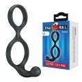 CRAZY BULL - ANEL DUPLO FLORIAN PARA PÊNIS E TESTÍCULOS PRETO - D-245992 - Dona Pimenta