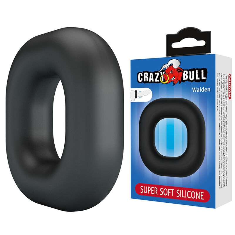 CRAZY BULL - ANEL PENIANO DE SILICONE SUPER MACIO WALDEN PRETO - D-245993 - Dona Pimenta