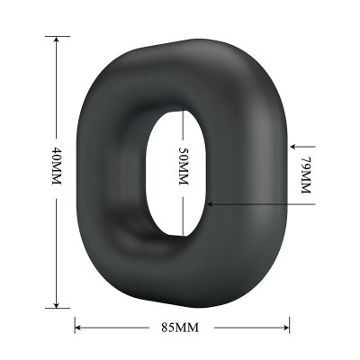 CRAZY BULL - ANEL PENIANO DE SILICONE SUPER MACIO WALDEN PRETO - D-245993 - Dona Pimenta